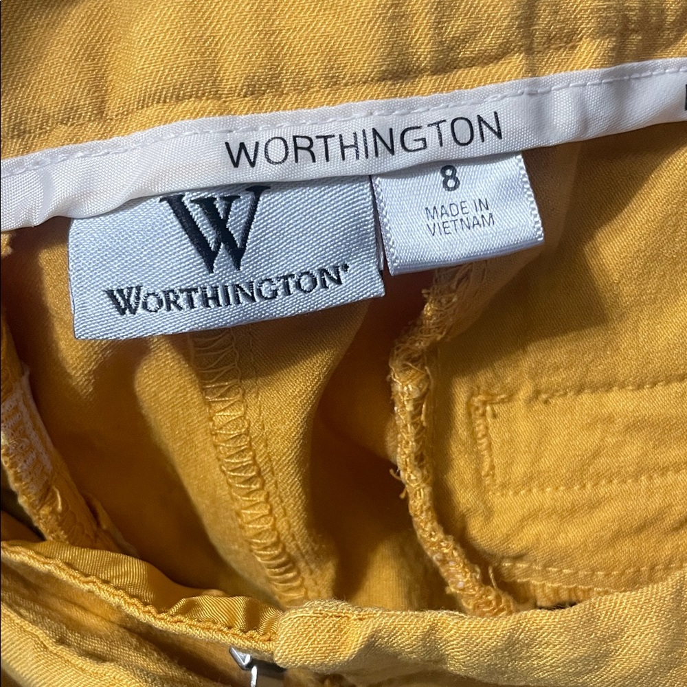 Worthington Mustard Straight Leg Pants - Picture 2 of 3